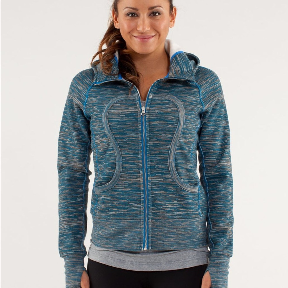 Lululemon Scuba Hoddie/Blue Stripes Denim Size 4
